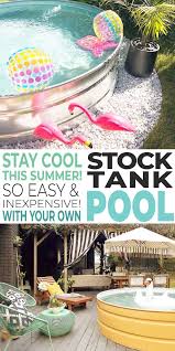 Not only do we sell swimming pool kits for your area, we also provide just about any type of product you would want for your backyard, swimming pool, landscaping and more. Diy Stock Tank Pool Stay Cool The Budget Decorator