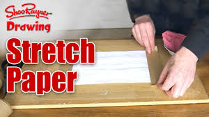 The easy way!so many people do not have access to a big tub (or gum tape or butchers t. How To Stretch Paper To Stop Paintings From Going Wrinkly Youtube