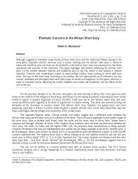Read them on the bus, at breakfast time. Pdf Thematic Concerns In The African Short Story