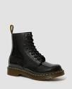 1460 Women's Patent Leather Lace Up Boots in Black | Dr. Martens
