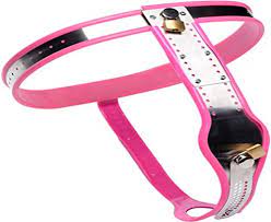 Amazon.com: Master Series Pink Stainless Steel Adjustable Female Chastity  Belt : Health & Household