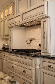Paint Is Benjamin Moore White Dove With A Chocolate Glaze Live Beautifully Bef Antique White Kitchen Antique White Kitchen Cabinets Kitchen Cabinet Design