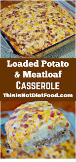 This Beef Loaded Potato In 2020 Beef Recipes Easy Recipes Meatloaf Casserole