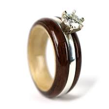 Love Is Now Metal And Wood Engagement Ring Simply Wood Rings Wooden Wedding Ring Wooden Rings Engagement Wood Wedding Ring Women