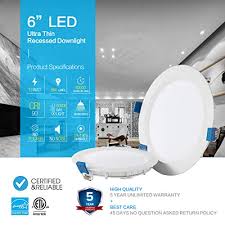 Saatly 13w 6 Inch Led Recessed Lighting Ultra Thin Ceiling Downlight With Junction Box 5000k Daylight Dimmable 850lm 110w Eqv Etl Energy Star 13w 5000k Daylight 12 Pcs Farmhouse Goals