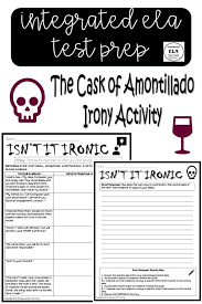 The Cask Of Amontillado Irony Activity Short Response Writing In 2020 Literature Lesson Plans Rhetorical Analysis American Literature Lessons