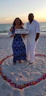 Surprise Vow Renewal Ceremony Sunset Vow Renewal Ceremony Fresh Rose Petal Heart In Sand Notary Officiant Vow Renewal Ceremony Fresh Rose Petals Vows