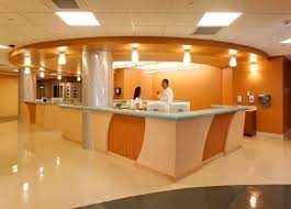 Nurse Station At The Eisenhower Medical Center Emergency Department Hospital Interior Design Hospital Design Healthcare Design
