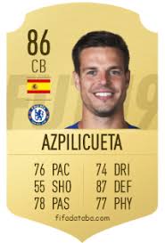 His potential is 83 and his position is rb. Cesar Azpilicueta Tanco Fifa 19 Spieler Statistik Card Preis