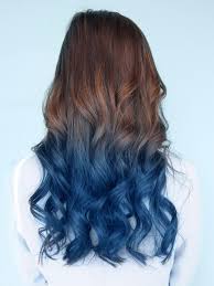 Blue Ombre Human Hair Extensions For Brown Hair Cs031 Blue Ombre Hair Hair Styles Ombre Human Hair Extensions