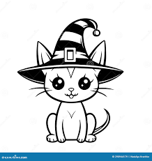 Halloween Cat for Coloring Book. Coloring Page Outline of Cartoon Stock  Illustration - Illustration of book, isolated: 290944179