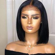 Short Straight Bob Wig With Baby Hair14 Inches 150 In 2021 Wig Hairstyles Short Bob Wigs Thick Hair Styles