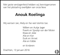 We did not find results for: Anouk Roelinga 13 01 2016 Overlijdensbericht En Condoleances Mensenlinq Nl