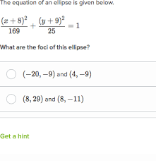 Parts of ellipse with definition is explained. Foci Of An Ellipse From Equation Practice Khan Academy