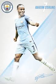 Sein erstes kind und seine tochter england sterne raheem sterling hat sich geschworen. Manchester City Sterling 16 17 Poster Plakat Kaufen Bei Europosters