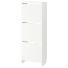 Bissa White Shoe Cabinet With 3 Compartments 49x135 Cm Ikea Schuhschrank Ikea Bissa Ikea Schuhschrank