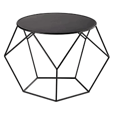 Ships free orders over $39. Metal Round Coffee Table In Black Prism Maisons Du Monde