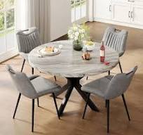 Las mejores ofertas en Mesa de comedor redonda de mármol | eBay