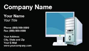 Computer hardware product ad example. Computer Trainer Business Cards
