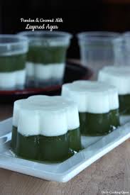 Pandan And Coconut Milk Layered Agar Recipe Indonesian Desserts Jelly Recipes Coconut Flan