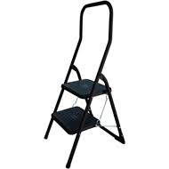 Abru High Handrail Stepstool 2 Step Homebase The lightweight, but sturdy folding step stool is easy to use because it opens with one flip of the hand.