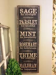stunning herb word art kitchen sign