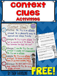 Context Clues Anchor Chart Freebie Included Crafting