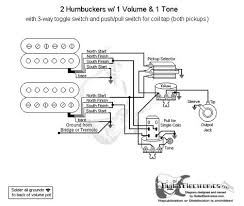 1 — wiring diagram courtesy of seymour duncan. 2 Humbuckers 3 Way Toggle Switch 1 Volume 1 Tone Coil Tap Series Parallel Toggle Switch Switch