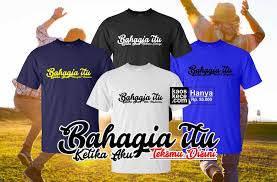 Dari sini kami akan menerangkan update mengenai gambar kaos yang trend waktu ini dan. Kaos Kata Kata Unik Bahagia Itu Custom Spesial Kaoskece Com