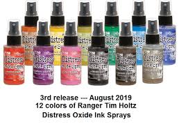 Ranger Tim Holtz Distress Oxide Spray Ink All 12 August 2019 New Colors Special 10 Off Regular Price