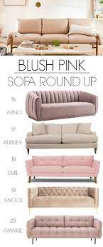 The Ultimate Blush Pink Sofa Roundup Do You Need A Living Room Couch In The Prettiest Pale Dusty Ligh Pink Sofa Pink Sofa Living Room Pink Couch Living Room