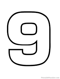 Printable Bubble Number 9 Outline Printable Numbers Bubble Numbers Free Printable Numbers