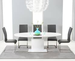 Wooden cream white glass top dining table set, for home, size:. Santana 160cm White High Gloss Extending Pedestal Dining Table With Malaga Chairs