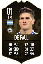 Create your own fifa 21 ultimate team squad with our squad builder and find player stats using our player database. Rodrigo Javier De Paul Fifa 19 Spieler Statistik Card Preis