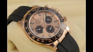 For rolex 20mm lug width oysterflex style replacement rubber strap black color with deployment clasp for daytona submariner gmt datejust. Ewc Review Stunning Rose Gold Rolex Daytona 116515 Youtube