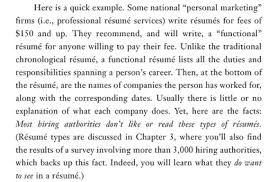 chrono functional resume format