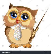 Beautiful Owl Teacher Wooden Pointer Cute Stock Vector (Royalty Free)  1490205395 | Shutterstock