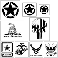Extremely durable for multiple uses. Reusable Stencils For Painting In Small Large Sizes Punisher Skull Star Stencil Template For Walls And Crafts Office School Supplies Office Products Tintucbdsviet Com
