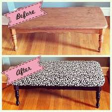 Diy Bench Out Of An Old Coffee Table Upcycled Furniture Diy Decor Old Coffee Tables