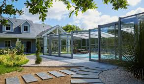 Dans la pratique, un abri. Abri Piscine Haut Modeles Telescopiques Coulissants Renoval