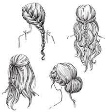 Easy hairstyles for long hair cute braids tutorial youtube. Girls Hairstyles Sketches Vector Images Over 5 500