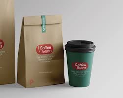 Download Free Kraft Paper Coffee Bean Bag Mockup Package Mockups