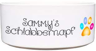 Ein fressnapf mit seinem namen! Keramik Futternapf Schlabbernapf Personalisiert 1 300 Ml Made By Cadouri