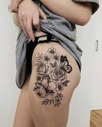 7 Floral Thight Tattoo Idea 13 Beautiful Flower Tattoos For Women Tattooart Tattoode Thigh Tattoos Women Tattoos For Women Flowers Butterfly Thigh Tattoo