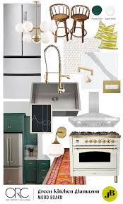 Mood boards are one of the easiest ways to collate kitchen design ideas, helping you to focus your mind on the digital mood boards. One Room Challenge Green Kitchen Glamazon Week One Jessica Brigham