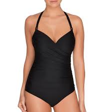 Et la robe d'été, découvrez également la petite combinaison élastiquée sans bretelles et ornée d'un joli bord en dentelle sur la poitrine. Maillot De Bain Une Piece Drape A Armatures Cocktail Noir Par Primadonna Swim