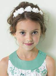 Headband Tresse Avec Fleurs En Tulle Fille Geflochtene Haarbander Kommunion Frisur Madchen Tull Blumen