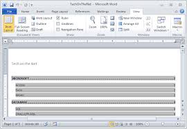 Ms Word 2010 Show The Horizontal And Vertical Ruler