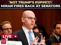Stephen Miran: 'Are you a Donald Trump puppet?': Kennedy's fiery exchange  with Fed nominee Miran at Senate hearing - The Economic Times Video | ET Now