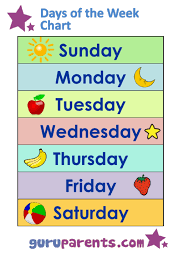 There are 3 different activities in this days of the week free printable to help kids really grasp the concept and learn the days. Days Of The Week Chart Printable Pdf Download